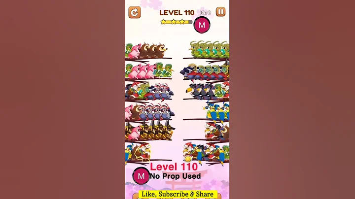 #bird #sort 2 #color #puzzle #level 110 #birdsort #colour #gaming #viral #trending #shorts #solution