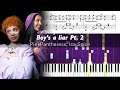 Boy&#39;s a liar Pt. 2 - Reimagined Piano Tutorial with Sheet Music