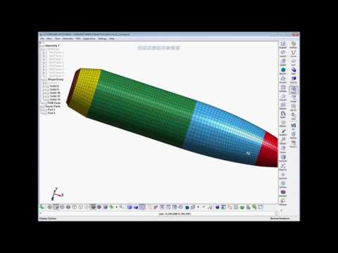 LS-PrePost Solid Mesher: Bullet Solid Meshing