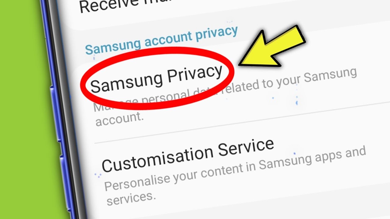Samsung Privacy Website setting f41 YouTube
