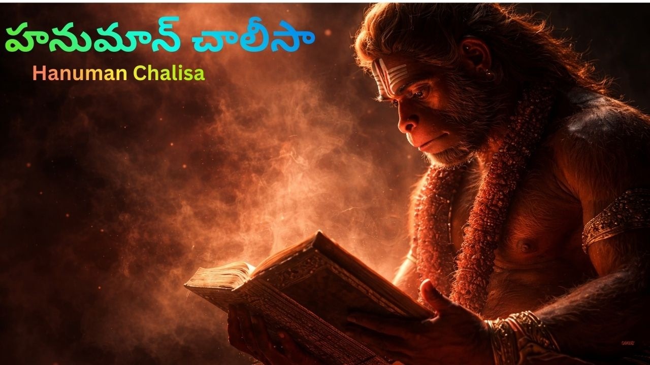 హనుమాన్ చాలీసా భక్తి గీతం 🙏  Hanuman Chalisa Telugu | Soulful Hanuman Devotional Song ✨