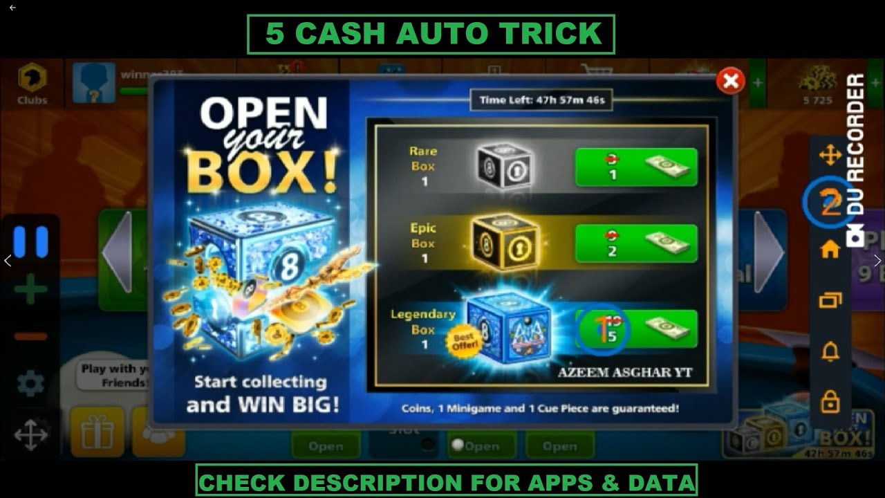 Auto Clicker Unlimited 5 Cash Legendary Boxes Trick with Proof (100% working)