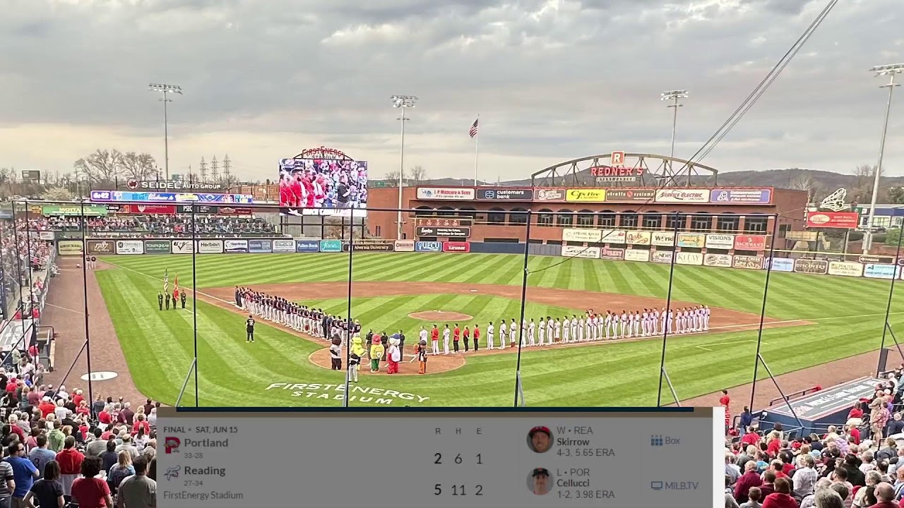 Reading Fightin Phils (Phillies) vs Portland Sea Dogs (Red Sox)