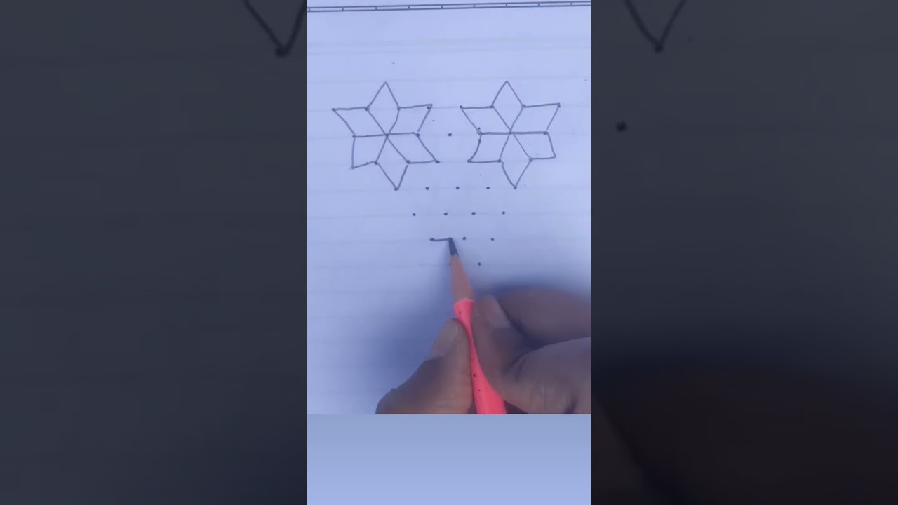 8×1 coloum A simple Rangoli Design's 