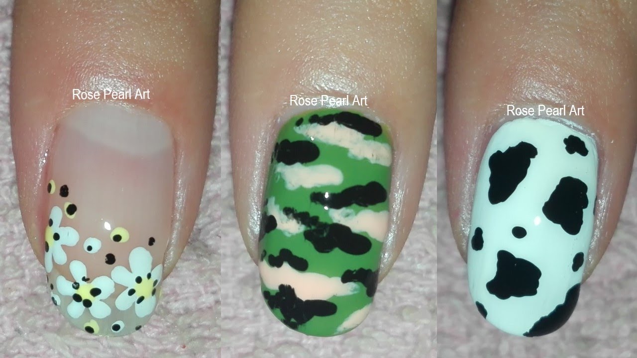 Nail Art on Short Nails- Nail Art for Beginners- DIY Nails 2022 | Rose  Pearl - YouTube