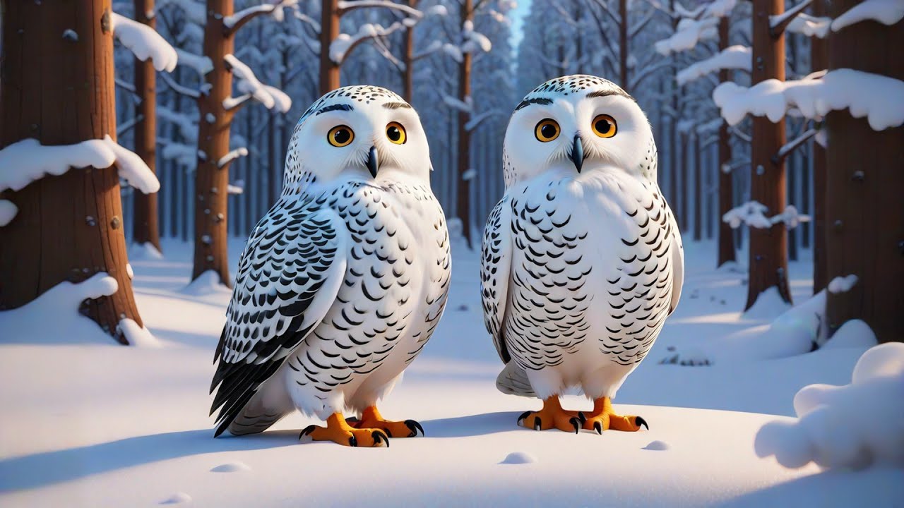 Seven Snowy Owls Fly in a Line | Fun Kids Song | Nursery Rhymes and Baby Songs