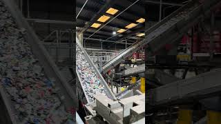 Inside the recycling centre