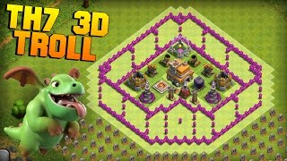 Clash of Clans | TH7 3D Troll Base | The Palace | + CoC Funny Defense Replays [2016 New Update] screenshot 3