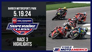 Steel Commander Superbike Race 3 at Alabama 2024  HIGHLIGHTS | MotoAmerica