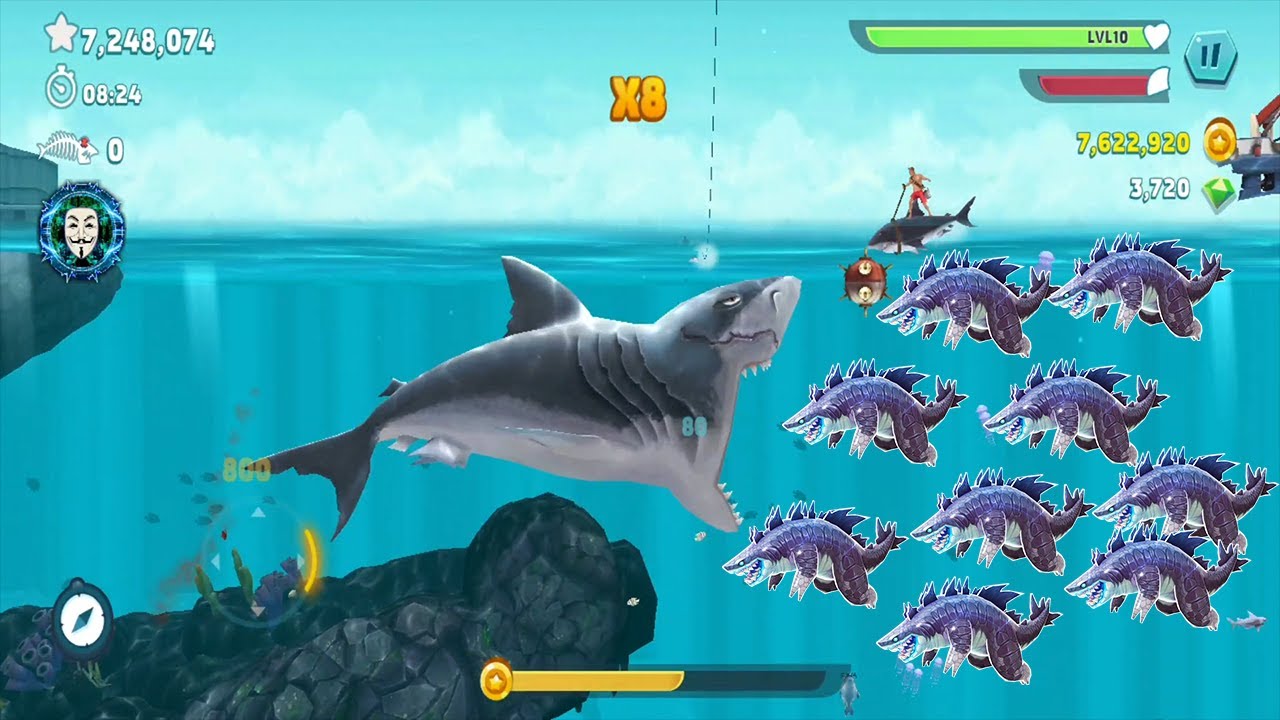 Hungry Shark Evolution - Bigger Giant Monster Megalodon Mod - All 25 Sharks Unlocked ...