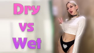 [4K] Transparent Clothes Dry Vs Wet | Try-On Haul With Moonsi
