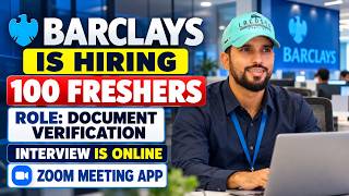 Barclays Hiring 100 Freshers 🔥 Document Verification Job | Online Interview on Zoom | Apply Now