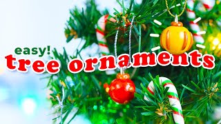 SO EASY! CHRISTMAS ORNAMENTS for a Tiny Tree | Polymer Clay Tutorial 🎄 SO EASY! CHRISTMAS ORNAMENTS for a Tiny Tree | Polymer Clay Tutorial 🎄