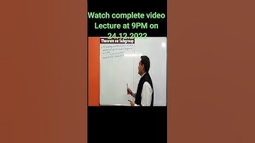 #Theorem on subgroup #shorts