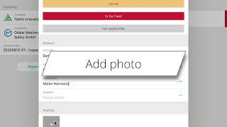Add Defects - Software Safety Inspection OSH DGUV - Site, Workplace, Equipment - iPhone, iPad, iOS screenshot 2