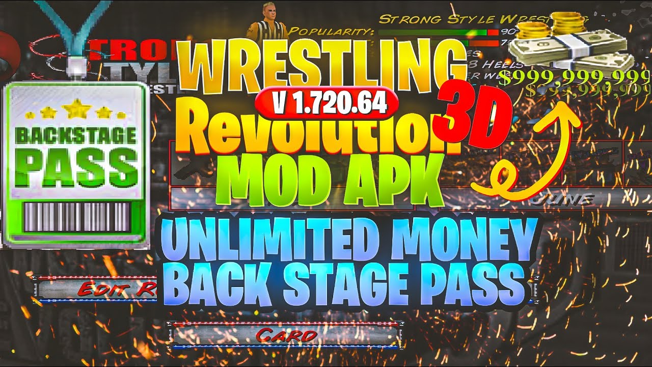 Wrestling Revolution Mod Apk Latest Version Hack Unlimited Money Vip