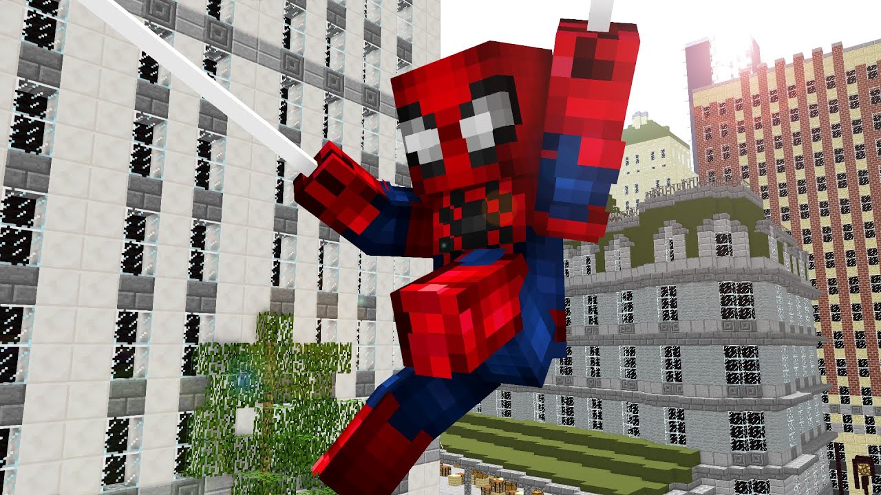 One day as Spiderman ! - Craftronix Minecraft Animation - YouTube