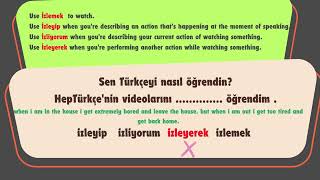 Zarf Fiil part 2 in Turkish:  Mastering  Verb Types  indicating the meaning of By  (verb   ing)