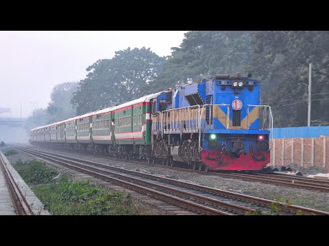 Nilsagar Express train pulled by EMD 6615 GT42ACL Diesel Locomotive of Bangladesh Railway