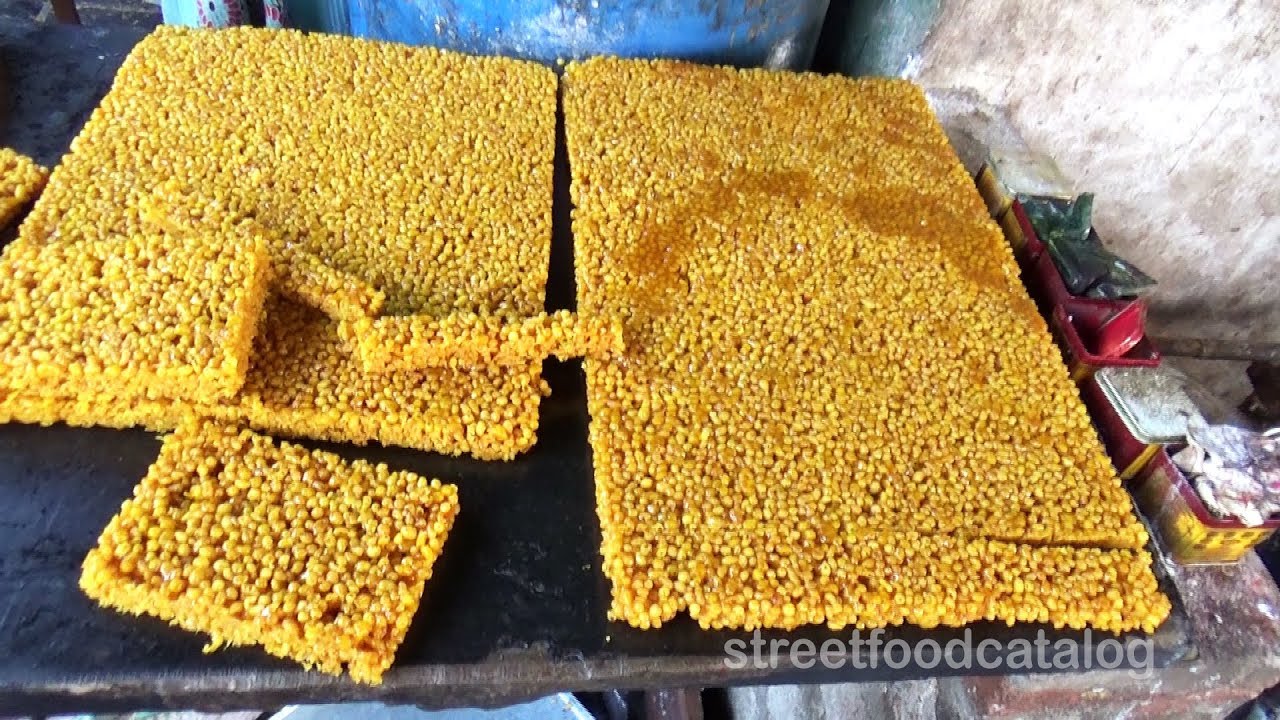 Boondi mithai recipe | how to make boondi mithai chikki recipe | Indian sweet recipes | Street Food Catalog