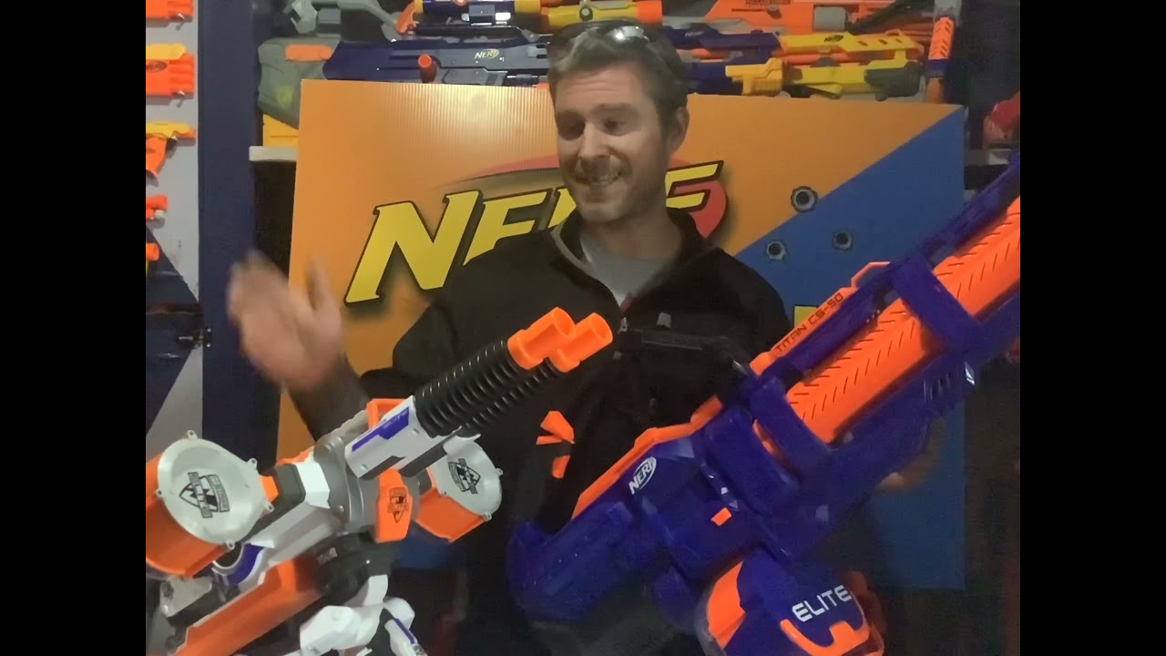 Nerf Elite Titan Cs-50 Vs The Nerf Elite Rhino - Fire! - Youtube