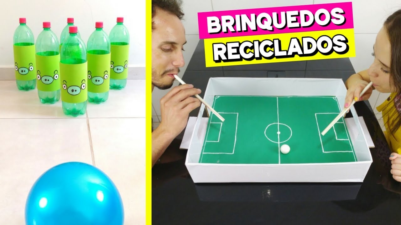 10 ideias de brinquedos com materiais recicláveis para curtir com