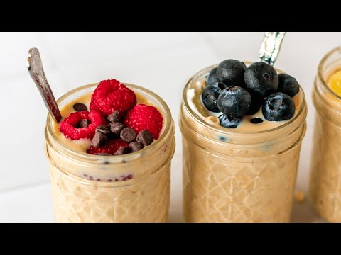 Vanilla Cream Protein Overnight Oats - Jar Of Lemons