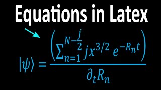 How to write equations in Latex