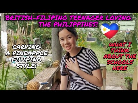 What I think about the School here in the Philippines as a teenager | First time Carving pineapple