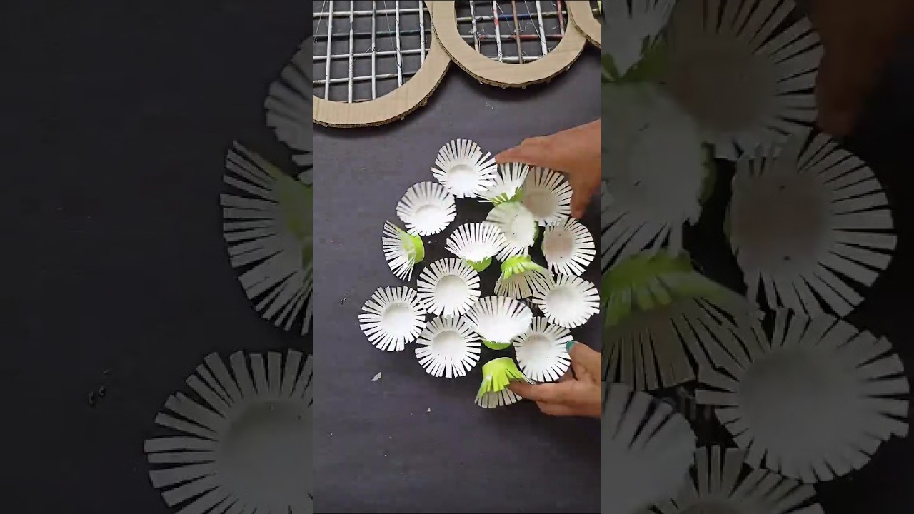 Unique wall hanging with paper cup ❤️✨ 