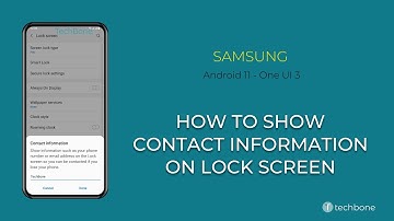 How to Show Contact information on Lock screen - Samsung [Android 11 - One UI 3]