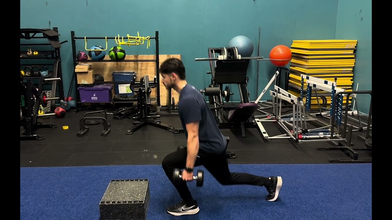 Dumbbell Step Up to Reverse Lunge