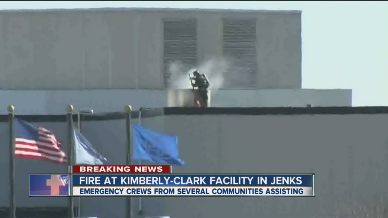 Breaking News Update Fire at KimberlyClark paper mill in Jenks YouTube