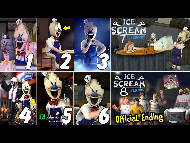 💥 Ice Scream 1-2-3-4-5-6-7-8 🍦🍦🍦 Escape Ending 💥 