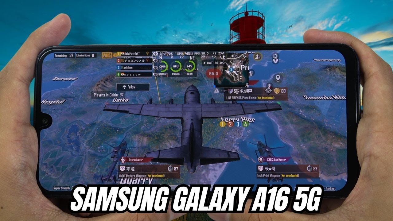 Samsung Galaxy A16 5G test game PUBG Mobile 2025 | Dimensity 6300