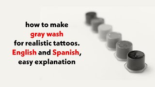 How to make gray wash for realistic tattoos