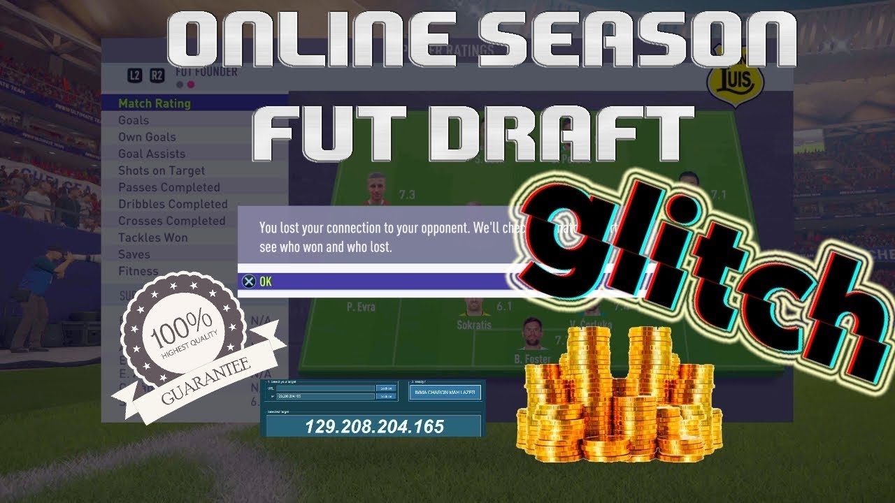 WIN EVERY GAME Working Glitch PS4, XBOX for PC Fifa 18 Fut draft Online Season Disconnect win
