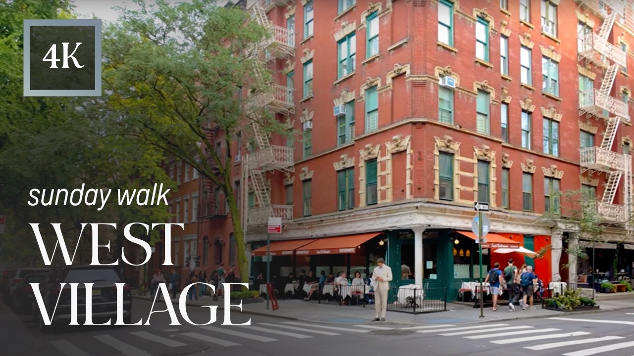 West Village NYC Sunday Walking Tour | 4K