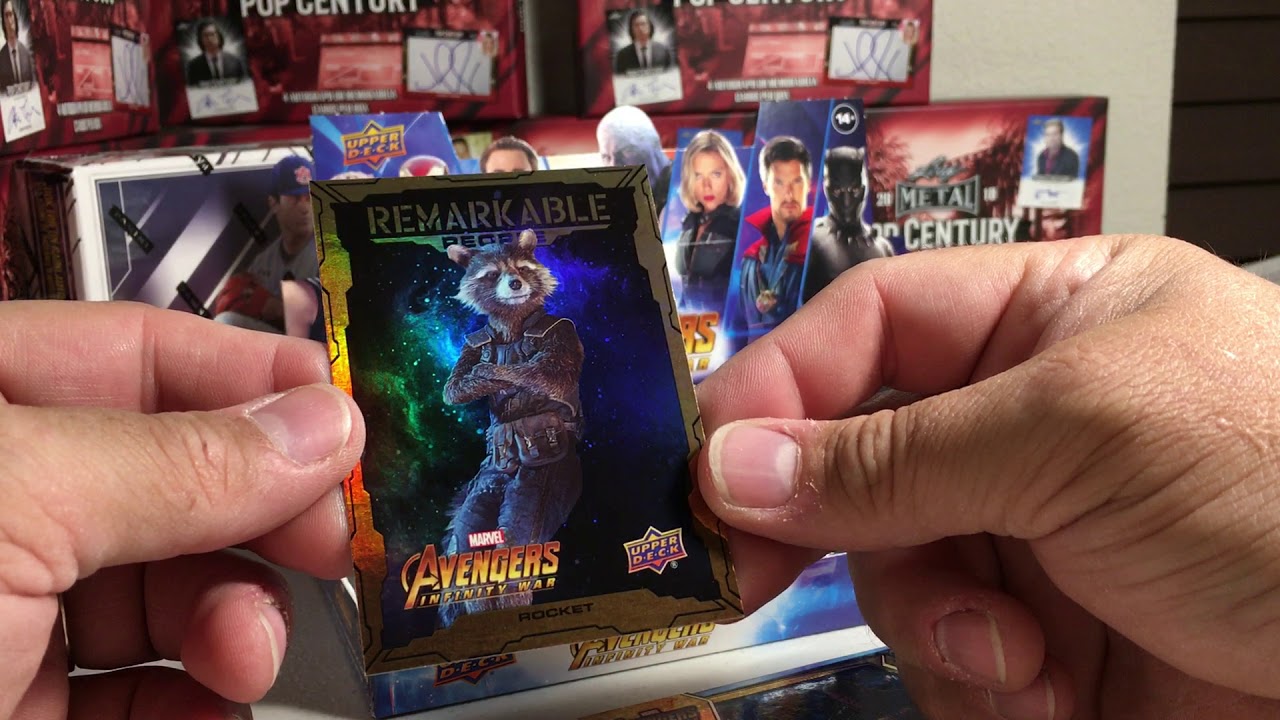 Opening A Hobby Box Of Upper Deck Marvel The Avengers Infinity War Cards Youtube