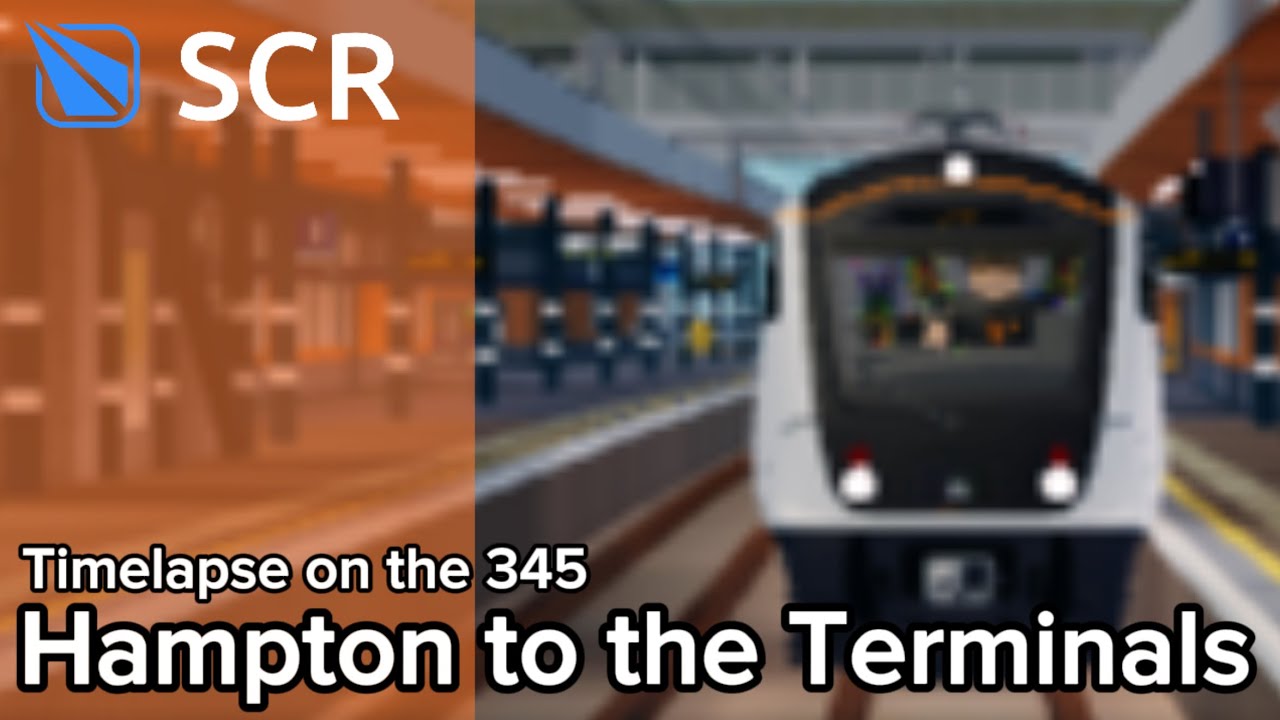 Timelapse on the Class 345 on the route R063 Hampton Hargate - Terminal 2 | Stepford County Railway