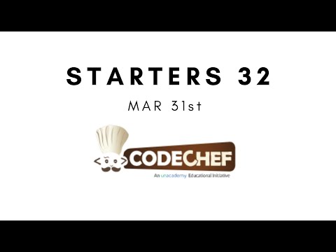 Starters 33 solution video || Codechef  || First three problems || Div 4