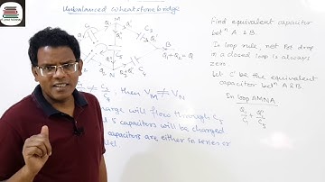 Crash Course JEE/NEET. CAPACITOR-3 / Unbalanced Wheatstone Bridge. How to find Equivalent Capacitor