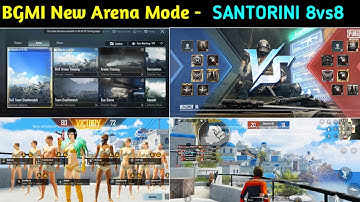 BGMI New Arena Mode - SANTORINI // New TDM MOD Santorini BGMI×pubg // 8vs8 TDM Arena mod santorini
