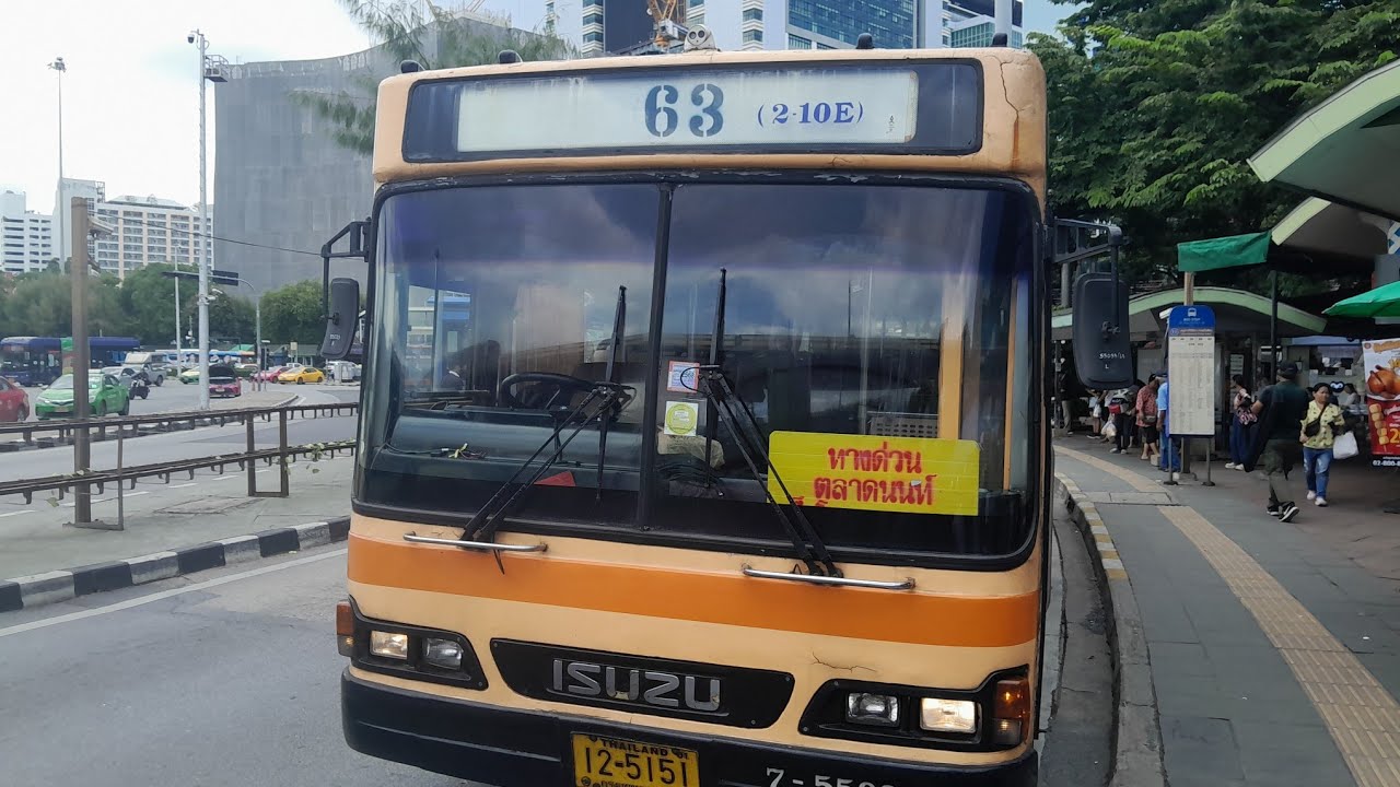 Bus land EP.63.4 รถเมล์สาย 63E [2-10E] (รถปรับอากาศกลับนครอินทร์) - YouTube