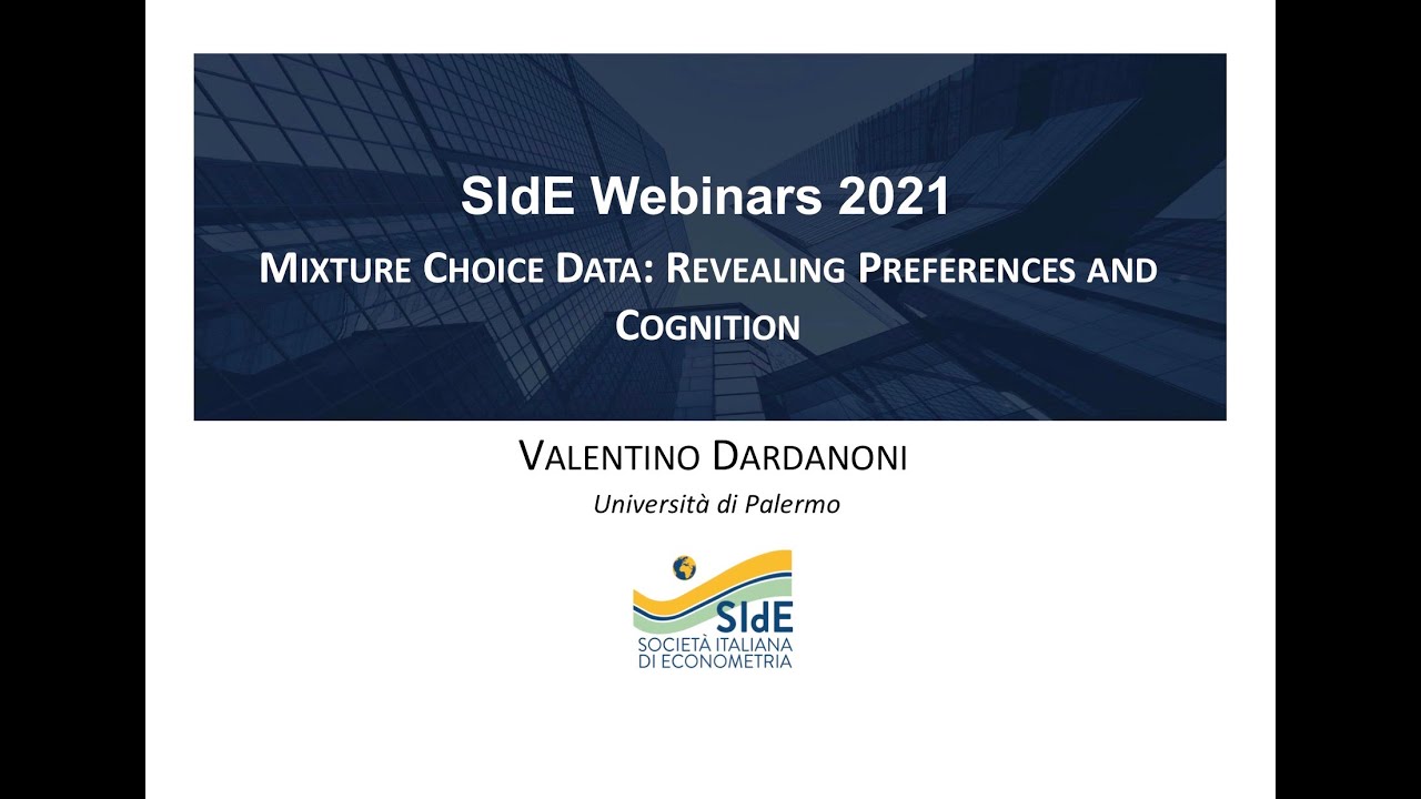 Mixture Choice Data: Revealing Preferences and Cognition