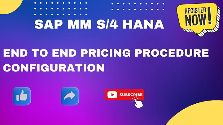 Pricing Procedure end to end configuration in SAP MM S/4 HANA