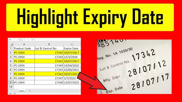 How To Identify Or Highlight Expired Dates In Excel