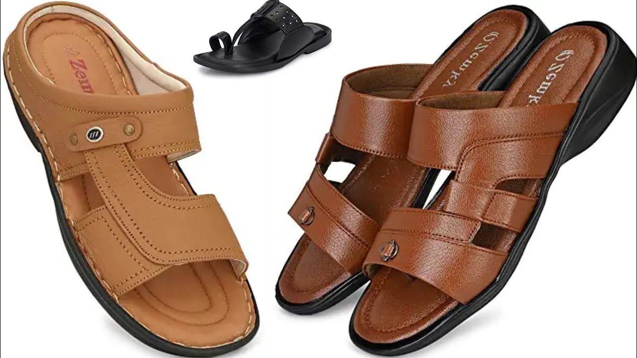 mens new latest casual chappal leather 