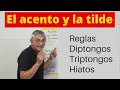 Acentuación en diptongos, triptongos, hiatos