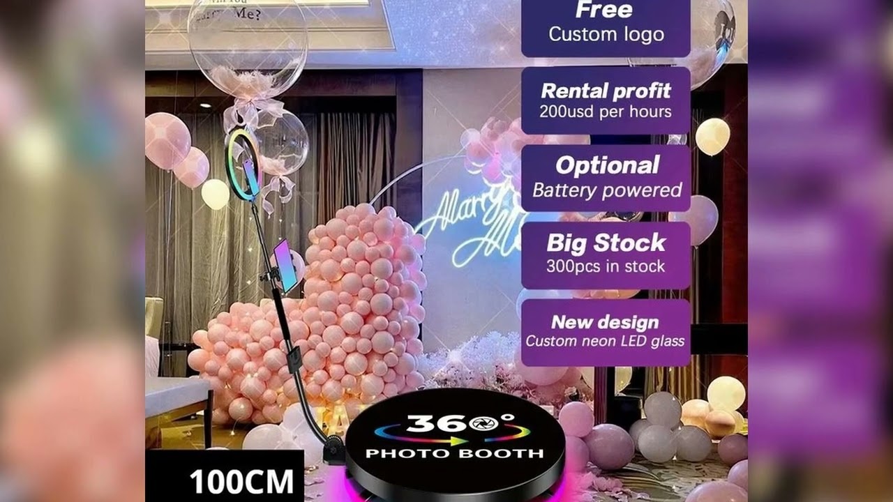 A must-have product! 2025 EU 360 degree camera booth 360 light booth wedding reception party fligh